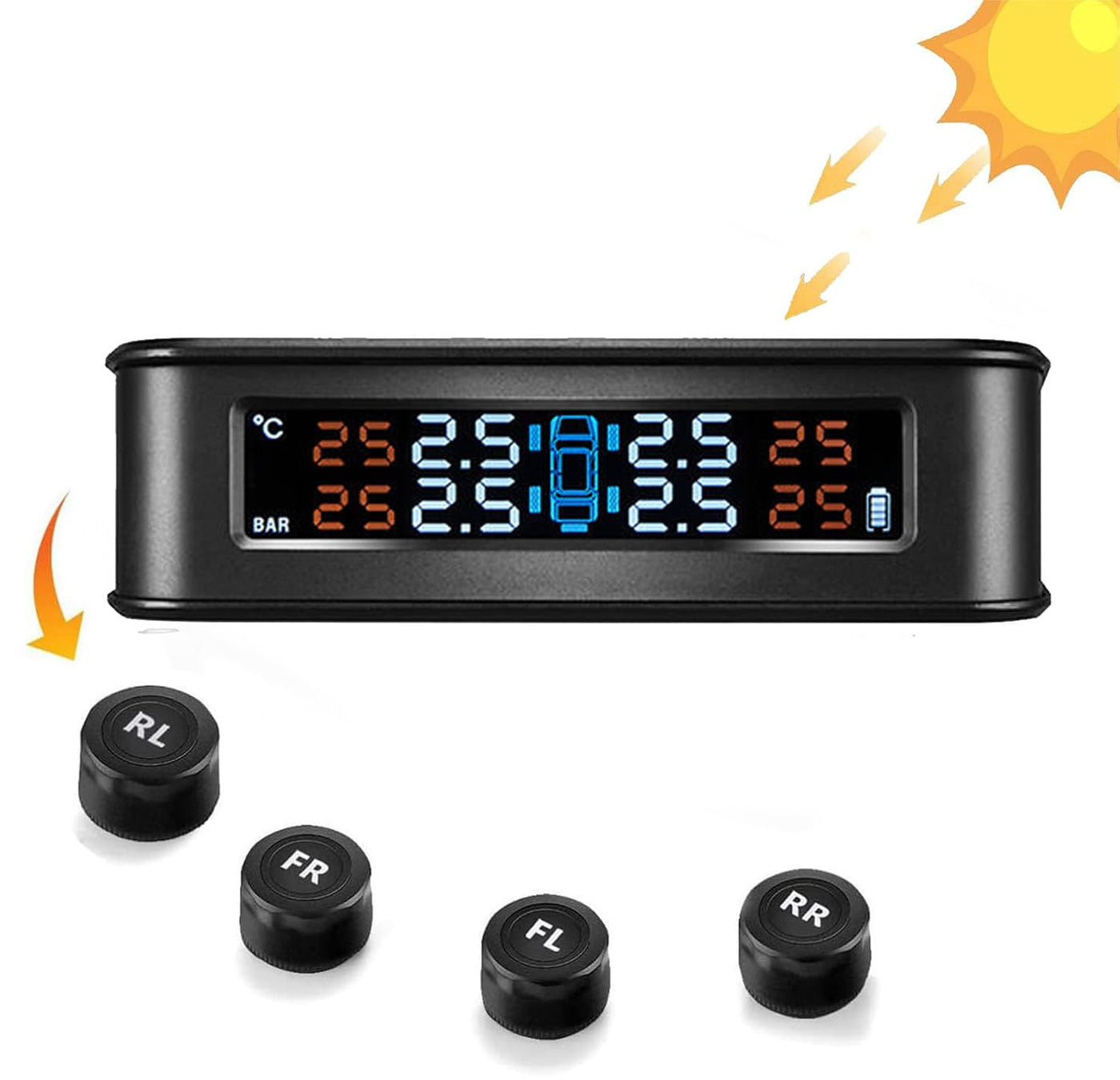 Solar Car Tyre Pressure Monitor